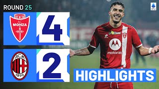 MONZAMILAN 42  HIGHLIGHTS  Monza Victorious In Six goal Thriller  Serie A 202324 [upl. by Conant]