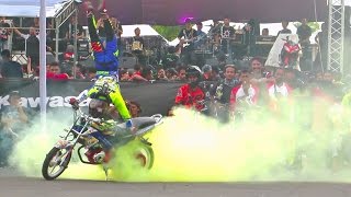 Atraksi Motor Keren by Loenpia Xtreme Semarang TEGAR META  Kejuaraan Freestyle Jogja Bike Festival [upl. by Ambert209]