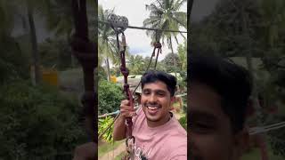 Zipline ziplineadventure zipline bangalore iphone13 [upl. by Asenad]