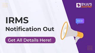 IRMS Notification Out 🚀  IRMS Latest News  IRMS Exam Updates for Engineers  IRMS Exam Pattern [upl. by Stanislas343]