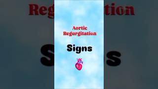 Aortic Regurgitation  Signs aortic regurgitation heart sign [upl. by Pam]