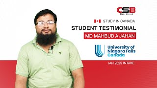 Bangladesh to Canada  Md Mahbub A Jahan Gets Canada Student Visa for Masters in Data Analytics [upl. by Linc]