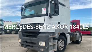 Degroote Trucks MercedesBenz Axor 1840LS tractor head for sale [upl. by Ahsinav]