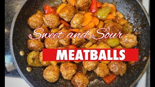 Sweet and Sour Meatballs Recipe [upl. by Gibby]