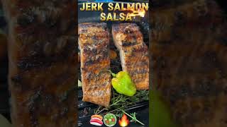 Jerk Salmon 🍣 😋foodie cooking shorts eating foodshorts foodvideos foodlover viralshorts [upl. by Jehanna]