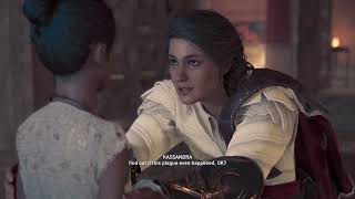 Assassins Creed Odyssey Phoibe Informs Kassandra About The Plague In Kephallonia [upl. by Akenihs]