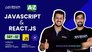 LIVE DAY 02  JavaScript amp reactjs  COMPLETE in 7  Days [upl. by Arhas]