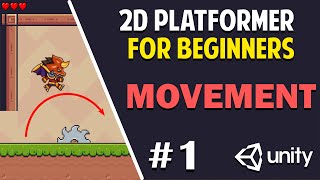 Unity 2D Platformer for Complete Beginners  1 PLAYER MOVEMENT [upl. by Oirazan433]