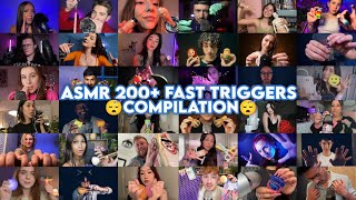 ASMR 40 Asmrtists In 20 Minutes  200  Fast amp Aggressive Triggers [upl. by Konstance692]