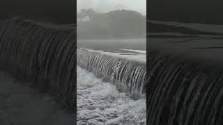 Misty morning broad crested weir river nature [upl. by Boynton]