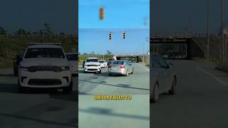 Driver Failed to Yield to Cop dashcam police karma [upl. by Ardnuaed]