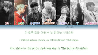 BTS 방탄소년단  Butterfly Color Coded HanRomEng Lyrics  by Yankat [upl. by Francyne373]