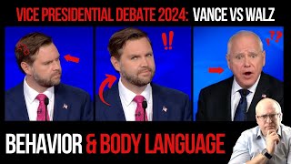 JD Vance amp Tim Walz Vice Presidential Debate Behavior and Body Language [upl. by Pilloff]