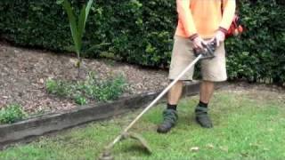 HOW TO MOW LAWN USING WEED WACKERWhipper Snipper [upl. by Annavoig]