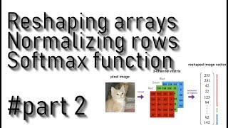 Logistic regression  Reshaping arrays normalizing rows softmax part 2 [upl. by Adhamh680]