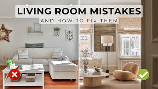 10 Living Room Interior Design Mistakes amp How To Fix Them [upl. by Keely749]