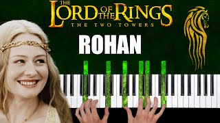 The Lord of the Rings  Rohan Theme  Piano Cover amp Tutorial [upl. by Amalee]