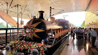 PM Modi Unveils Exclusive Heritage Steam Special Train in Tribute to Sardar Patel  News Station [upl. by Adialeda]