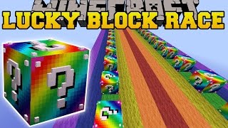 Minecraft PAINFUL RAINBOW LUCKY BLOCK RACE  Lucky Block Mod  Modded MiniGame [upl. by Ekard]