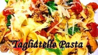 Tagliatelle Pasta Recipe Italian Noodle Recipe [upl. by Oirogerg831]