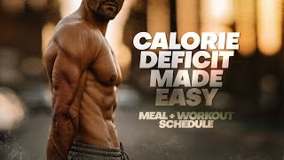 how to make a CALORIE DEFICIT to GET SHREDDED EASY  my full MEAL amp WORKOUT SCHEDULE 😮‍💨 [upl. by Inilahs]