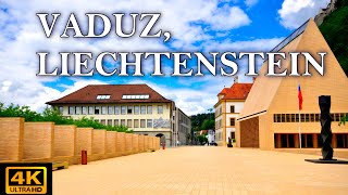 4K Walking in VADUZ s center the CAPITAL of Liechtenstein [upl. by Pansir]