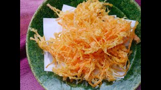 How to make carrot tempura😊 [upl. by Rosaleen]