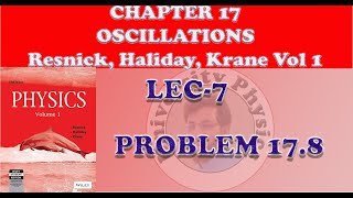 Sample Problem 178 Resnick Halliday Krane volume 1 waves and oscillation  chapter 17 HRK volume 1 [upl. by Akirrehs]