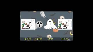 Learn English with Go Away Super Simple Song  Halloween Song Picture with Subtitle part 4 [upl. by Bellaude]