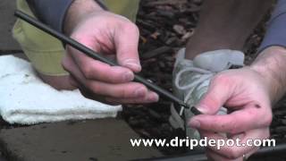 How To Install a Threaded Mini Bubbler Into a Drip Irrigation System [upl. by Nivlem]