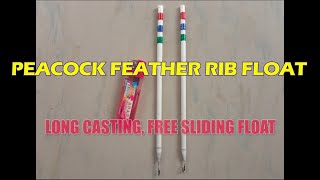 DIY FISHING FLOAT PEACOCK feather rib  free slider [upl. by Golanka661]