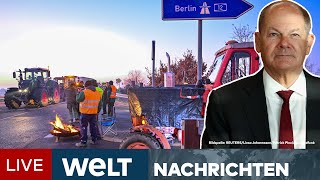 ZERREISSPROBE FÜR DEUTSCHLAND Kanzler trifft Bauern  Scholz im Auge des Sturms  WELT Newsstream [upl. by Eneroc]