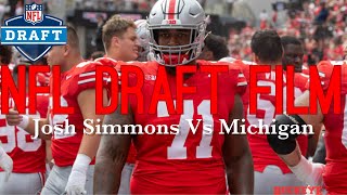 Film Room Ohio State LT Josh Simmons Vs Michigan [upl. by Adoh]