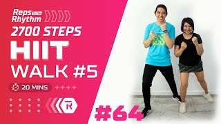 FUN HIIT WALK 20 Min • BURN FAT • HIIT Walk 5 • Walking Workout 64 • Keoni Tamayo [upl. by Tessa]