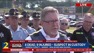 GBI officials Barrow County sheriff discuss deadly Apalachee High School shooting [upl. by Stempson]