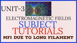 ELECTROMAGNETIC FIELDS SUBJECT TUTORIALSUNIT3MFI DUE TO LONG FILAMENT emf [upl. by Heppman]