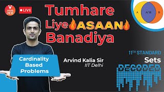 Sets  Cardinality Based Problems  Decoded 🧐  JEE Main 2022  JEE Maths  Vedantu JEE [upl. by Wernda]