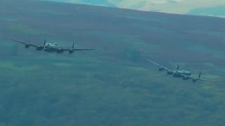 THE TWO LANCASTERS OVER DERWENT RESERVOIR [upl. by Arualana451]