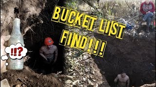 BOTTLE DIGGING A FREAKING GOOD BOTTLE NEW HOLE HOPE EP 2 [upl. by Mckenna260]