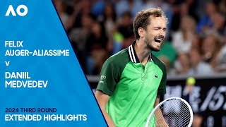 Felix AugerAliassime v Daniil Medvedev Extended Highlights  Australian Open 2024 Third Round [upl. by Hansel]