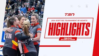 2024 SCOTTIES TOURNAMENT OF HEARTS HIGHLIGHTS Page Qualifier  Homan Ontario vs Einarson Canada [upl. by Anileh]