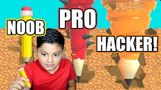 NOOB vs PRO vs HACKER en Pen Dig  Juegos Karim Juega [upl. by Shien]