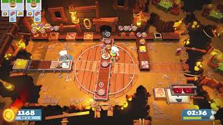 Overcooked 2 Level 26 2Player Former World Record Score 2644 [upl. by Ahtebat55]