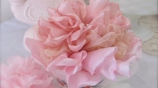 Beautiful and Easy Singed Melted Fabric Flower Tutorial [upl. by Monroe]