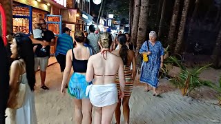 This is BORACAY White Beach Path on April 5 2024 Night Walk After Sunset [upl. by Nesyt]