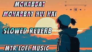 mohabbat mohabbat hui hai  slowed reverb  MTR lofi music  trending viral mathura [upl. by Sibelle]