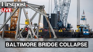 Baltimore Bridge Collapse LIVE First Piece of Wreckage Removed  Cleanup Efforts Underway [upl. by Tsew]