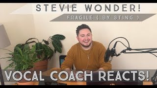 Vocal Coach Reacts Stevie Wonder sings Fragile by Sting LIVE [upl. by Robaina]