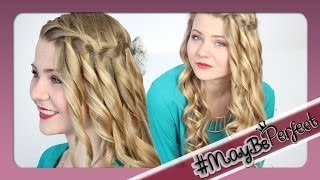 WASSERFALLZOPF mit Locken  MayBePerfect [upl. by Marbut31]