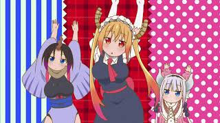 『4KHDR』Miss Kobayashis Maid Dragon  OP  Opening  Creditless [upl. by Hnahym]